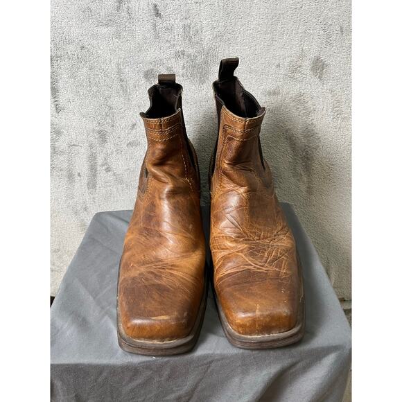 Ariat Midtown Rambler Square Toe Chelsea Boots Men’s 13D Brown Leather Western main image 4